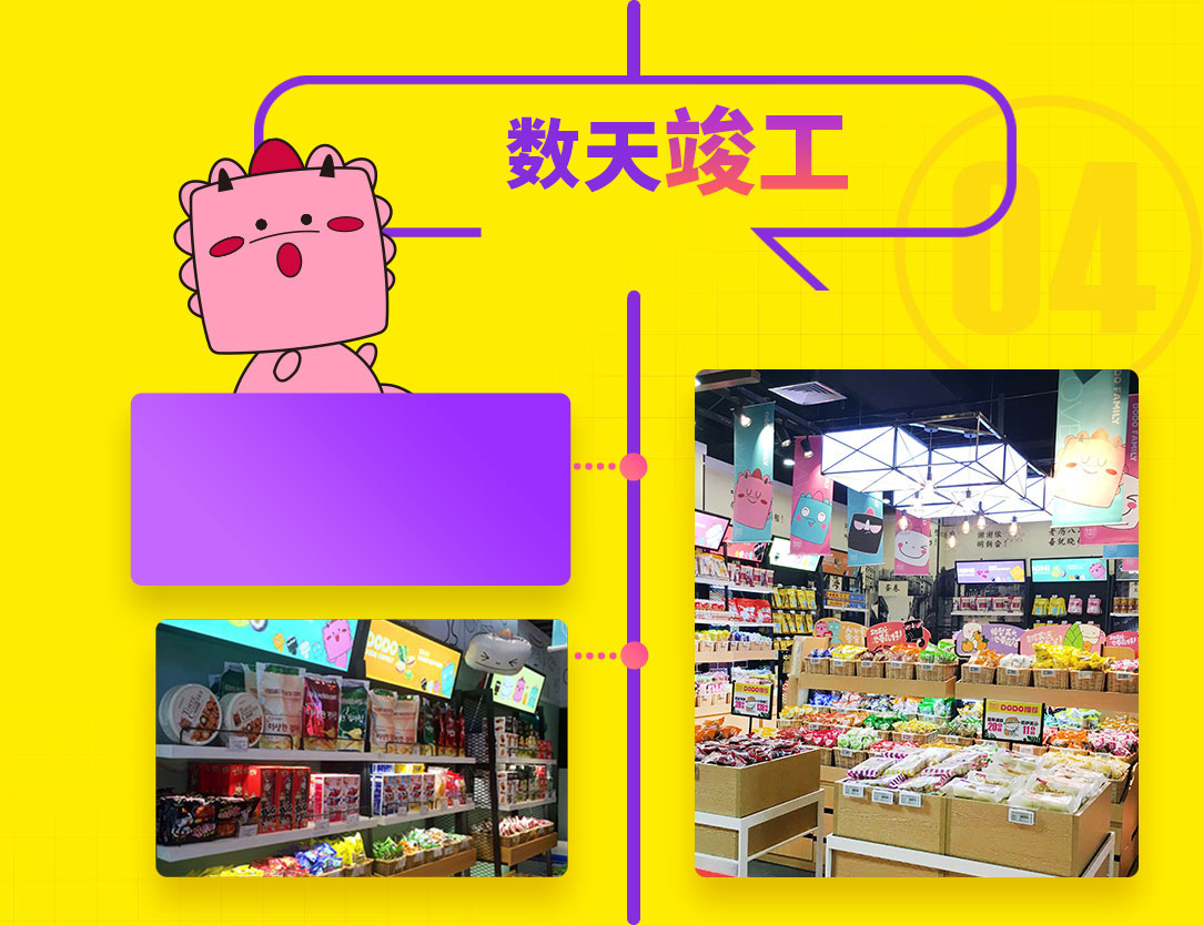 零食多門店裝修模塊化，數(shù)天竣工