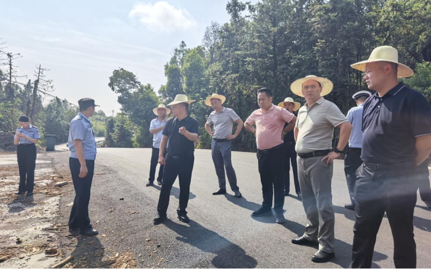淥口區(qū)區(qū)委常委、政法委書記調(diào)研S330淦田至古岳峰公路二期項目建設(shè)工作
